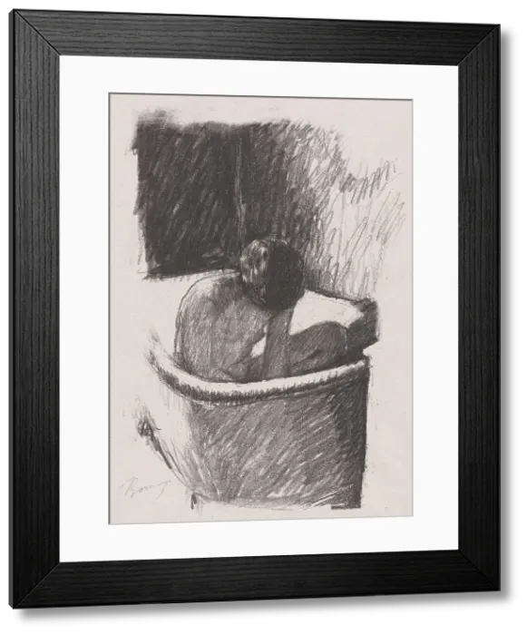 Framed Print : Le Bain (The bath). From: Les Peintres Lithographes de Manet à Matisse: Album d... c.1925. Creator: Pierre Bonnard Framed Print : Le Bain (The bath). From: Les Peintres Lithographes de Manet à Matisse: Album d... c.1925. Creator: Pierre Bonnard