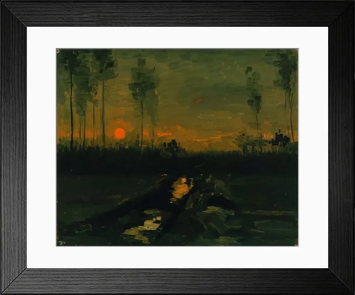 Framed Print : Evening Landscape, 1885. Creator: Vincent van Gogh Framed Print : Evening Landscape, 1885. Creator: Vincent van Gogh