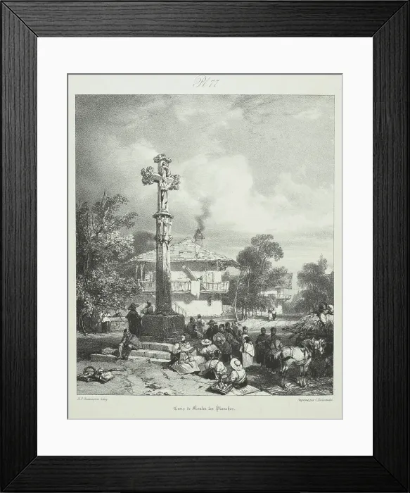 Framed Print : Croix de Moulin des Planches, 1827. Creator: Richard Parkes Bonington Framed Print : Croix de Moulin des Planches, 1827. Creator: Richard Parkes Bonington