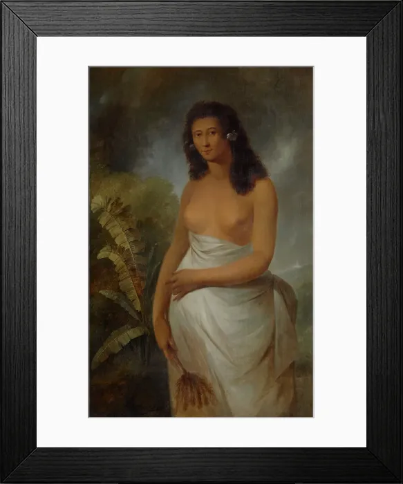 Framed Print : Poedua [Poetua], daughter of Oreo, chief of Ulaietea, one of the Society Isles, 1785. Creator: John Webber