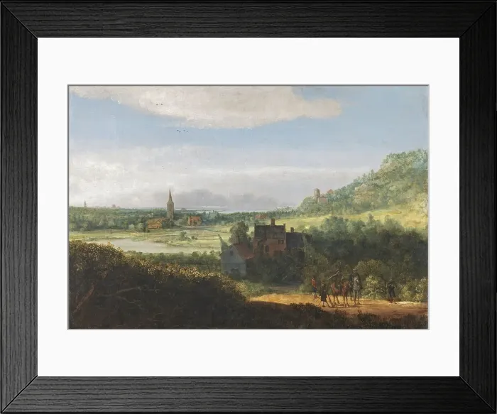Framed Print : Landscape with Armed Men, unknown date. Creator: Hercules Seghers Framed Print : Landscape with Armed Men, unknown date. Creator: Hercules Seghers