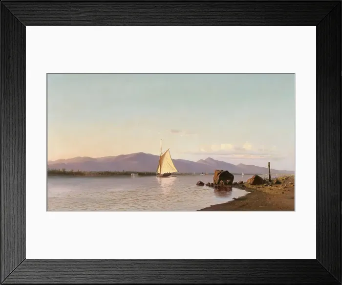 Framed Print : Kingston Point, Hudson River, 1873. Creator: Francis A. Silva Framed Print : Kingston Point, Hudson River, 1873. Creator: Francis A. Silva