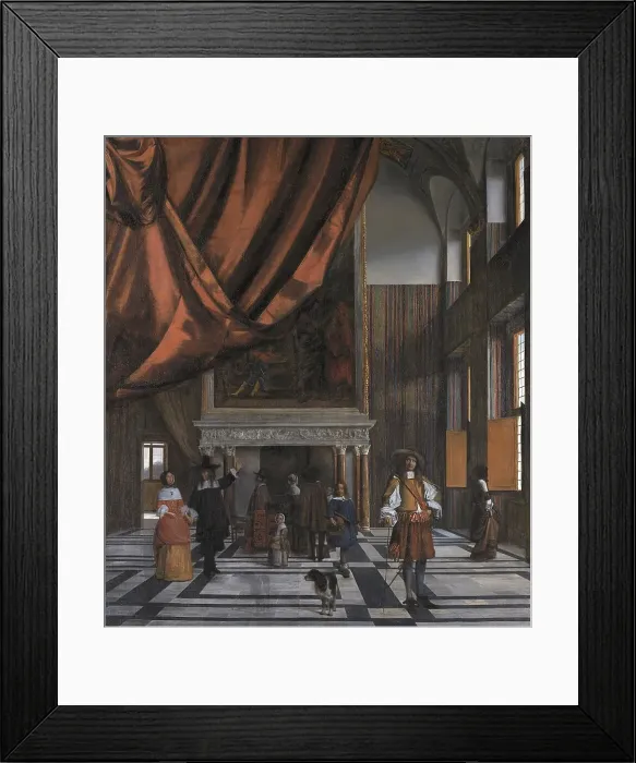 Framed Print : Interior of the Council Chamber of Amsterdam Town Hall, 1663. Creator: Pieter de Hooch Framed Print : Interior of the Council Chamber of Amsterdam Town Hall, 1663. Creator: Pieter de Hooch