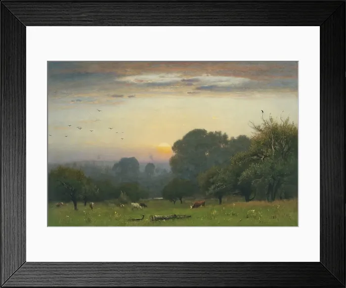 Framed Print : Morning, 1878. Creator: George Inness Framed Print : Morning, 1878. Creator: George Inness