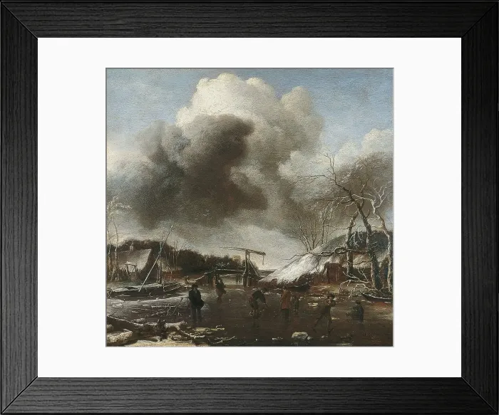 Framed Print : Winter Landscape, unknown date. Creator: Jan van de Cappelle Framed Print : Winter Landscape, unknown date. Creator: Jan van de Cappelle