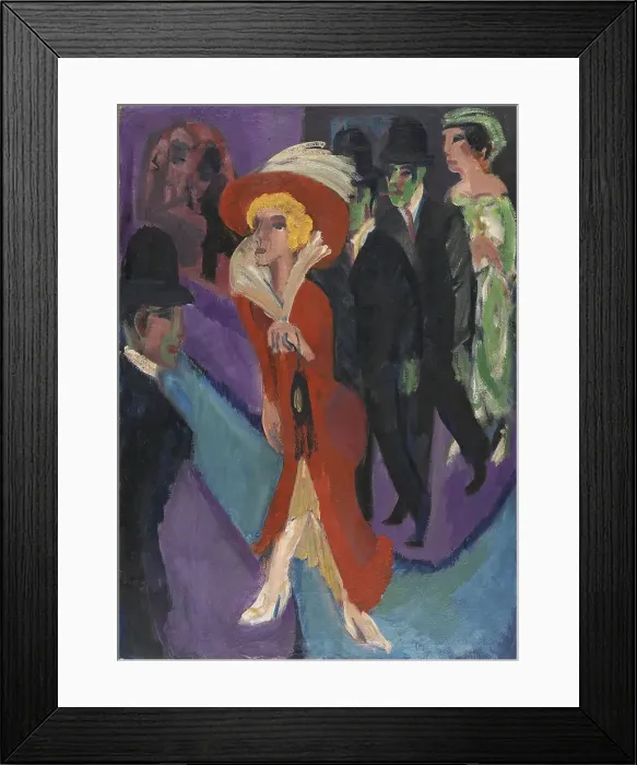 Framed Print : Street with Red Streetwalker, 1914. Creator: Ernst Kirchner Framed Print : Street with Red Streetwalker, 1914. Creator: Ernst Kirchner
