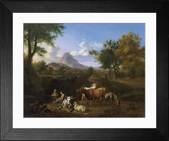 Framed Print : Pastoral Scene, 1663. Creator: Adriaen van de Velde Framed Print : Pastoral Scene, 1663. Creator: Adriaen van de Velde