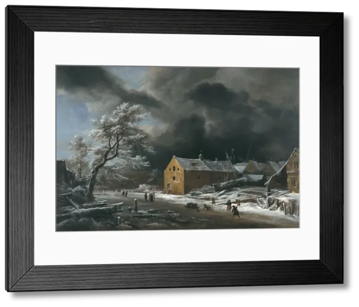 Framed Print : Winter Landscape, 1670. Creator: Jacob van Ruisdael Framed Print : Winter Landscape, 1670. Creator: Jacob van Ruisdael