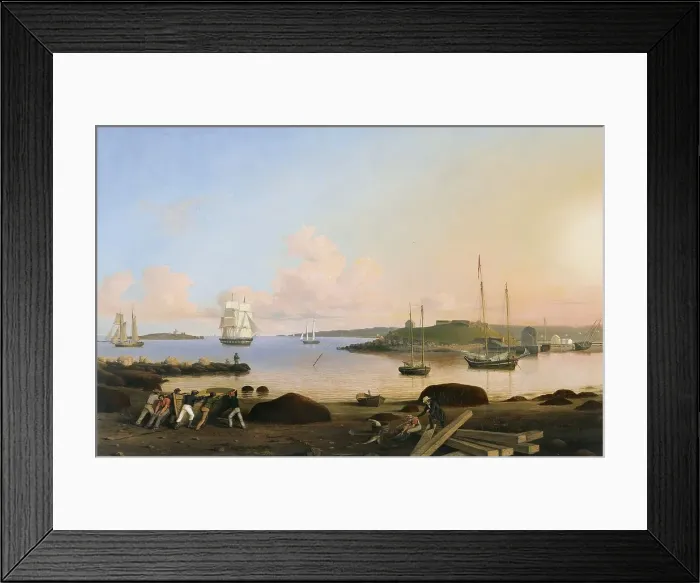 Framed Print : The Fort and Ten Pound Island, Gloucester, Massachusetts, 1847. Creator: Fitz Hugh Lane Framed Print : The Fort and Ten Pound Island, Gloucester, Massachusetts, 1847. Creator: Fitz Hugh Lane