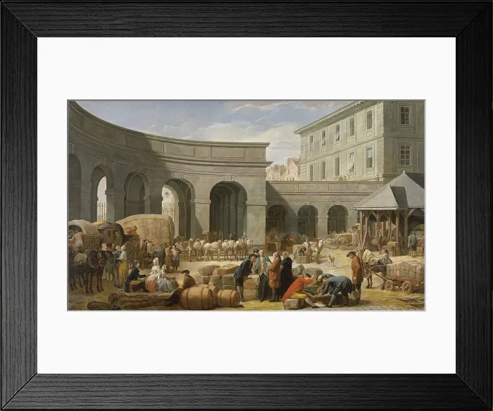 Framed Print : In the Courtyard of the Customs-House, 1775. Creator: Nicolas Bernard Lepicie Framed Print : In the Courtyard of the Customs-House, 1775. Creator: Nicolas Bernard Lepicie