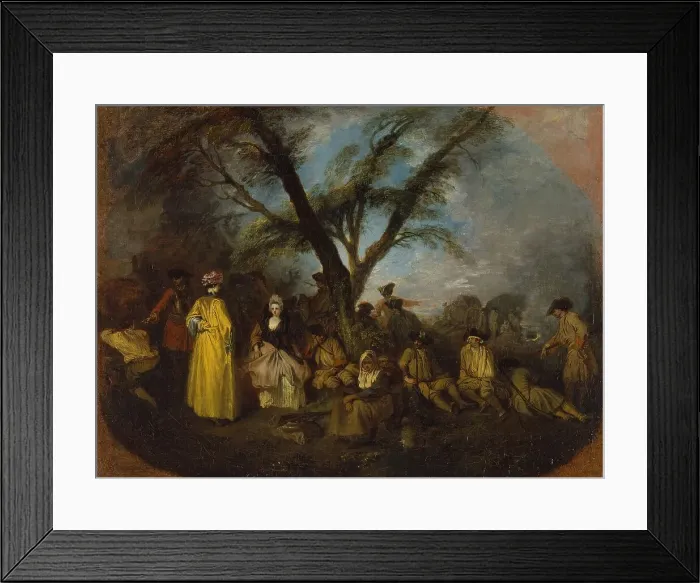 Framed Print : The Rest, 1709. Creator: Jean-Antoine Watteau Framed Print : The Rest, 1709. Creator: Jean-Antoine Watteau
