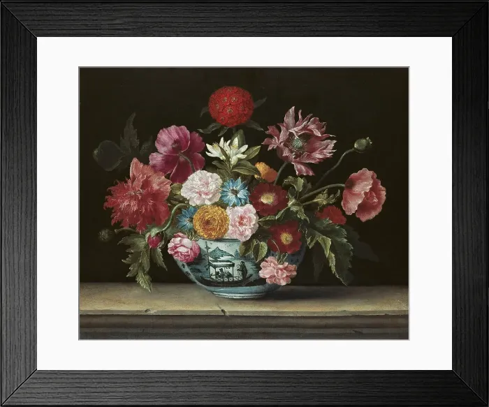 Framed Print : Chinese Bowl with Flowers, 1640. Creator: Jacques Linard Framed Print : Chinese Bowl with Flowers, 1640. Creator: Jacques Linard