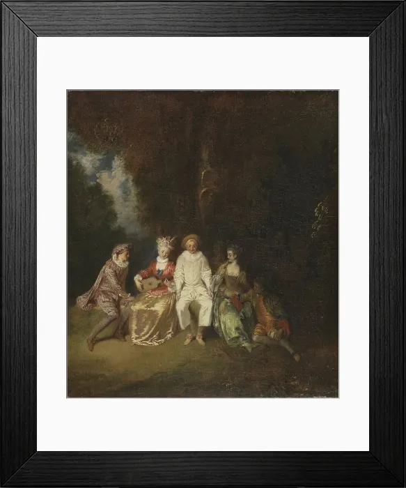 Framed Print : Pierrot Content, 1712. Creator: Jean-Antoine Watteau Framed Print : Pierrot Content, 1712. Creator: Jean-Antoine Watteau