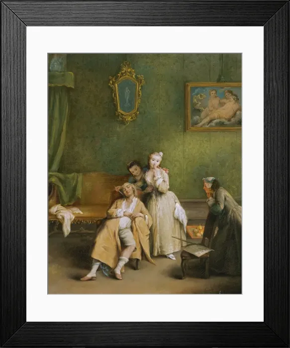 Framed Print : The Tickle, 1755. Creator: Pietro Longhi Framed Print : The Tickle, 1755. Creator: Pietro Longhi