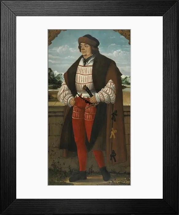 Framed Print : The Court Jester known as Knight Christoph, 1515. Creator: Hans Wertinger Framed Print : The Court Jester known as Knight Christoph, 1515. Creator: Hans Wertinger