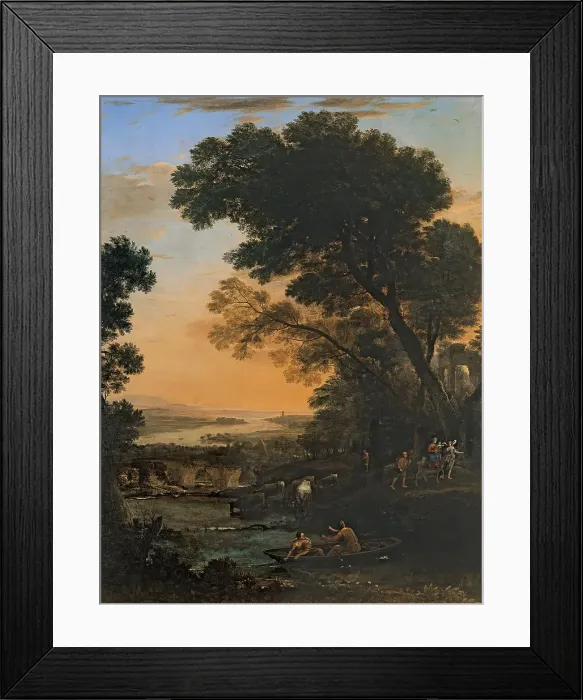 Framed Print : Pastoral Landscape with the Flight into Egypt, 1663. Creator: Claude Lorrain Framed Print : Pastoral Landscape with the Flight into Egypt, 1663. Creator: Claude Lorrain