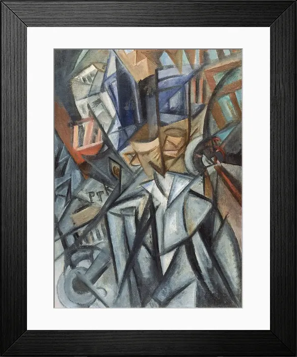 Framed Print : Man on the Street (Analysis of Volumes), 1913. Creator: Olga Rozanova Framed Print : Man on the Street (Analysis of Volumes), 1913. Creator: Olga Rozanova