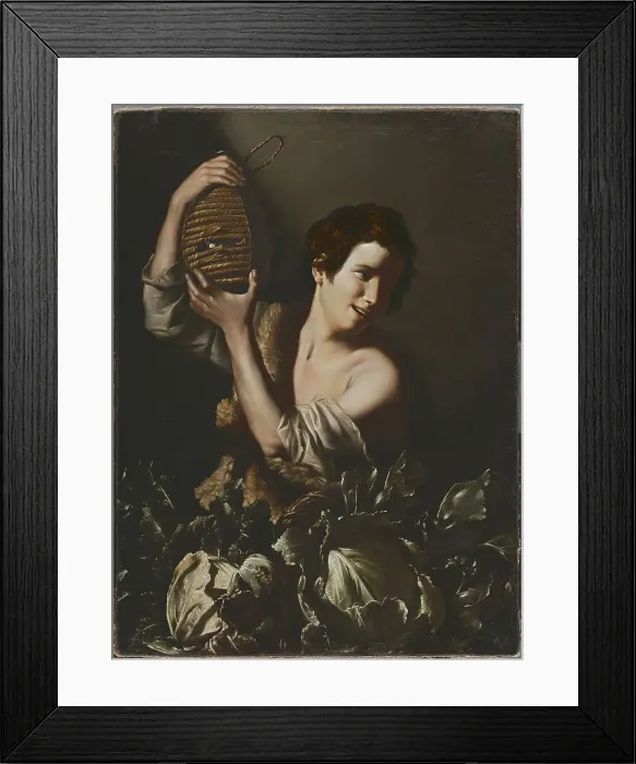 Framed Print : Young Peasant with a Flask, 1610. Creator: Tommaso Salini Framed Print : Young Peasant with a Flask, 1610. Creator: Tommaso Salini