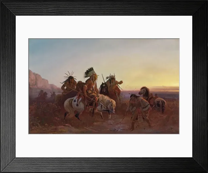Framed Print : The Lost Trail, 1856. Creator: Charles Ferdinand Wimar Framed Print : The Lost Trail, 1856. Creator: Charles Ferdinand Wimar
