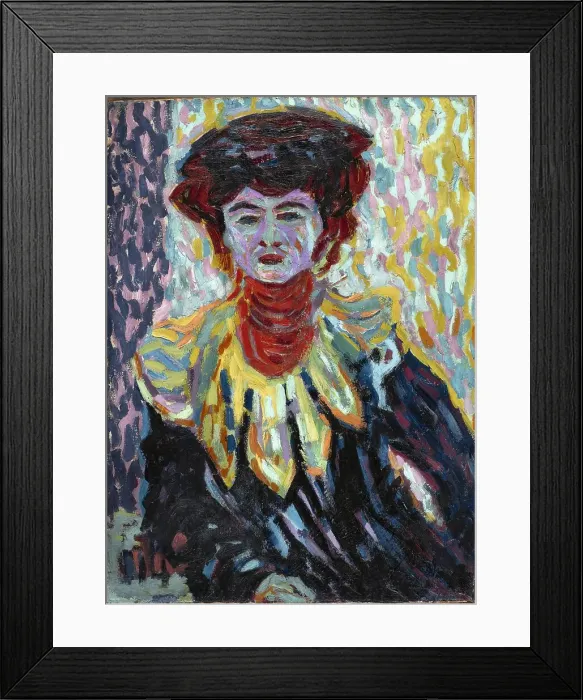 Framed Print : Doris with Ruff Collar, 1906. Creator: Ernst Kirchner Framed Print : Doris with Ruff Collar, 1906. Creator: Ernst Kirchner