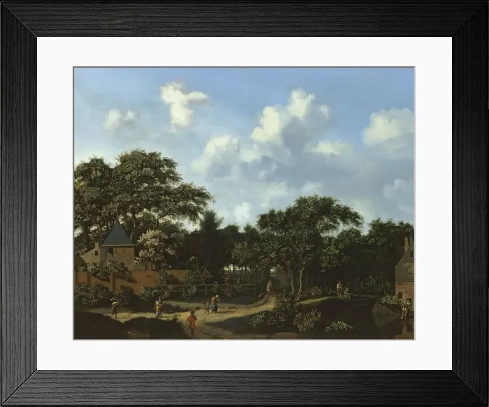 Framed Print : Crossroad in a Wood, unknown date. Creator: Jan van der Heyden Framed Print : Crossroad in a Wood, unknown date. Creator: Jan van der Heyden
