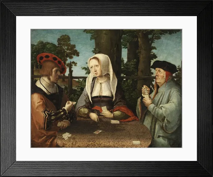 Framed Print : The Card Players, 1520. Creator: Lucas van Leyden Framed Print : The Card Players, 1520. Creator: Lucas van Leyden