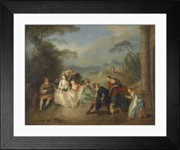 Framed Print : Concert Champetre, 1734. Creator: Jean-Baptiste Pater