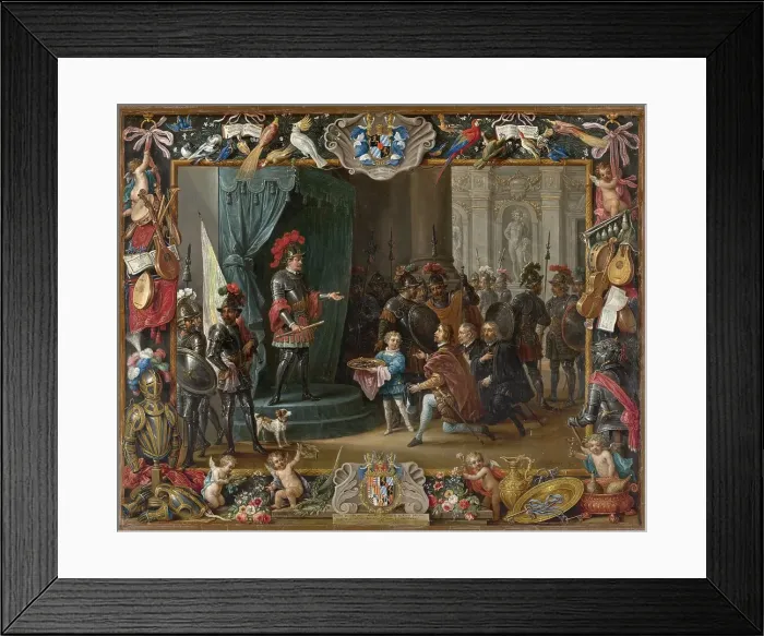 Framed Print : The Submission of the Sicilian Rebels to Antonio Moncada in 1411, 1663. Creators: David Teniers II, Jan van Kessel Framed Print : The Submission of the Sicilian Rebels to Antonio Moncada in 1411, 1663. Creators: David Teniers II, Jan van Kessel