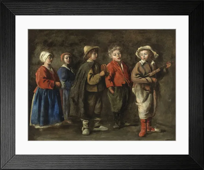Framed Print : The Young Musicians, 1640. Creator: Antoine Le Nain Framed Print : The Young Musicians, 1640. Creator: Antoine Le Nain