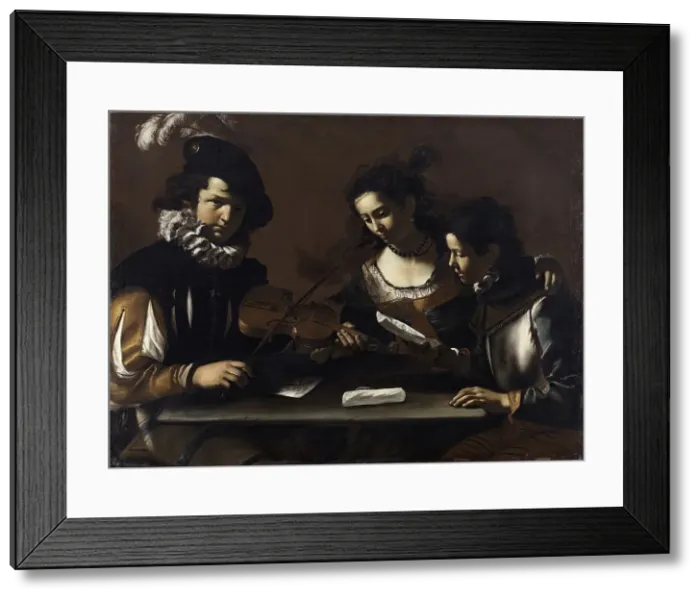 Framed Print : The Concert, 1630. Creator: Mattia Preti