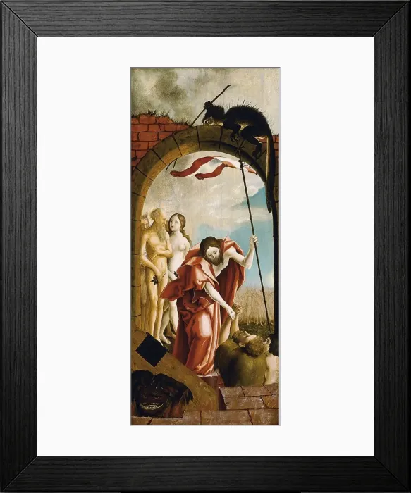 Framed Print : Christ in Limbo, 1520. Creator: Anon Framed Print : Christ in Limbo, 1520. Creator: Anon