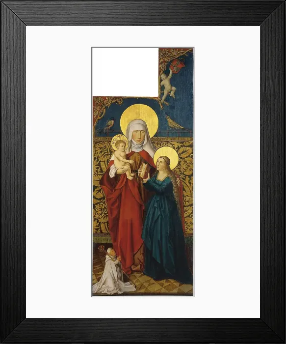 Framed Print : Saint Anne with Virgin and Child and a Donor (Exterior left wing), 1515. Creator: Anon Framed Print : Saint Anne with Virgin and Child and a Donor (Exterior left wing), 1515. Creator: Anon
