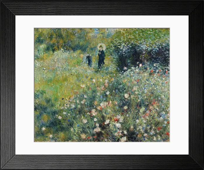 Framed Print : Woman with a Parasol in a Garden, 1875. Creator: Pierre-Auguste Renoir Framed Print : Woman with a Parasol in a Garden, 1875. Creator: Pierre-Auguste Renoir