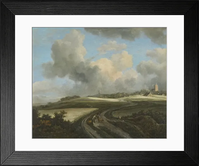 Framed Print : Road through Fields of Corn near the Zuider Zee, 1660. Creator: Jacob van Ruisdael Framed Print : Road through Fields of Corn near the Zuider Zee, 1660. Creator: Jacob van Ruisdael