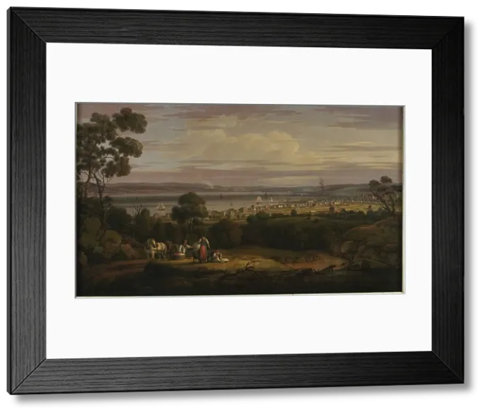 Framed Print : View of Greenock, Scotland, 1816. Creator: Robert Salmon Framed Print : View of Greenock, Scotland, 1816. Creator: Robert Salmon