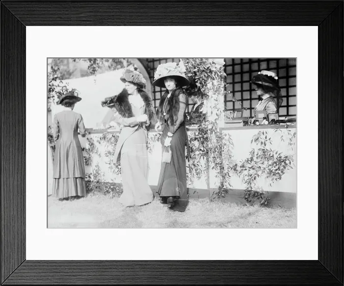 Framed Print : Mrs. J. Gordon Douglas, Mrs. Fred Beach at Hope Farm Fair, 1912. Creator: Bain News Service Framed Print : Mrs. J. Gordon Douglas, Mrs. Fred Beach at Hope Farm Fair, 1912. Creator: Bain News Service