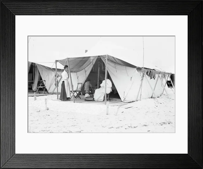 Framed Print : Tent City, Rockaway, 1910. Creator: Bain News Service Framed Print : Tent City, Rockaway, 1910. Creator: Bain News Service