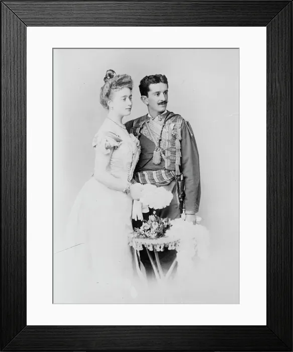 Framed Print : Prince Danilo and wife, 1910. Creator: Bain News Service Framed Print : Prince Danilo and wife, 1910. Creator: Bain News Service