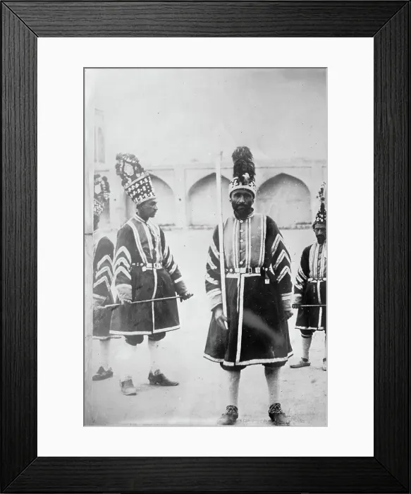 Framed Print : Palace attendants (runners), Persia, 1918. Creator: Bain News Service Framed Print : Palace attendants (runners), Persia, 1918. Creator: Bain News Service