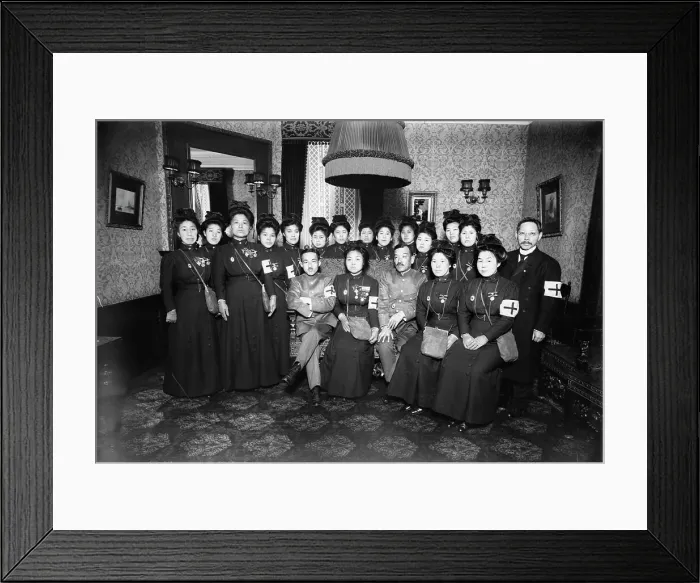 Framed Print : Japanese Red Cross delegation en route to Europe, 1 / 12 / 15, 1915. Creator: Bain News Service Framed Print : Japanese Red Cross delegation en route to Europe, 1 / 12 / 15, 1915. Creator: Bain News Service