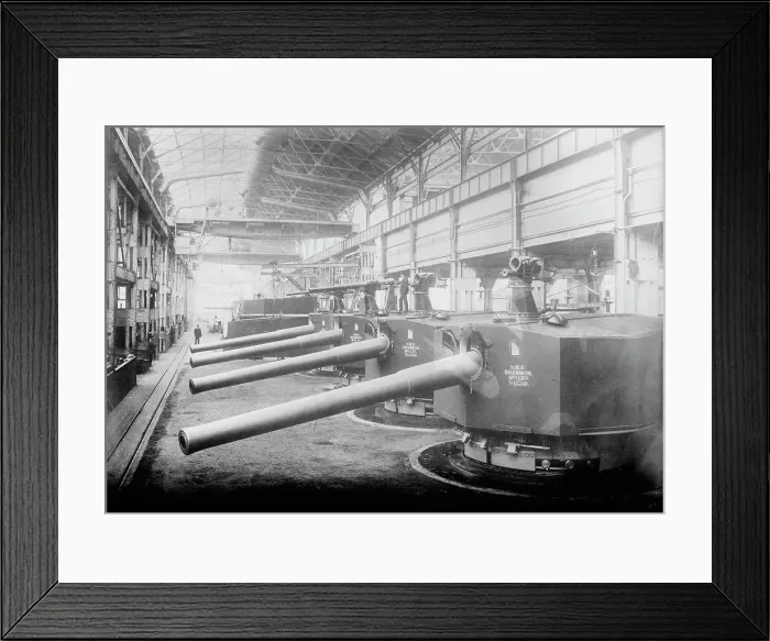 Framed Print : H.M.S. Shannon Vickers Sons & Maxims Gun Works, 1915. Creator: Bain News Service Framed Print : H.M.S. Shannon Vickers Sons & Maxims Gun Works, 1915. Creator: Bain News Service