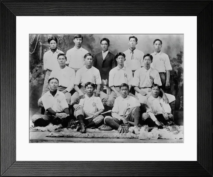 Framed Print : Honolulu - Chinese baseball club, 1910. Creator: Bain News Service Framed Print : Honolulu - Chinese baseball club, 1910. Creator: Bain News Service