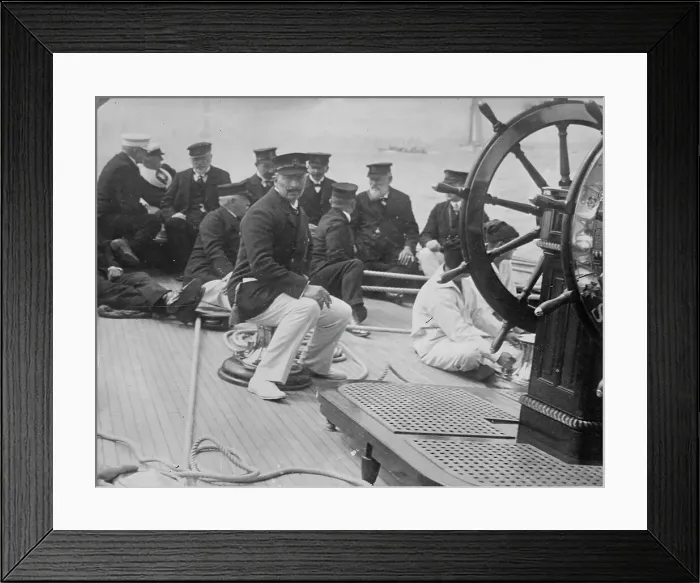 Framed Print : Kaiser on ship Meteor, 1913. Creators: Bain News Service, George Graham Bain Framed Print : Kaiser on ship Meteor, 1913. Creators: Bain News Service, George Graham Bain