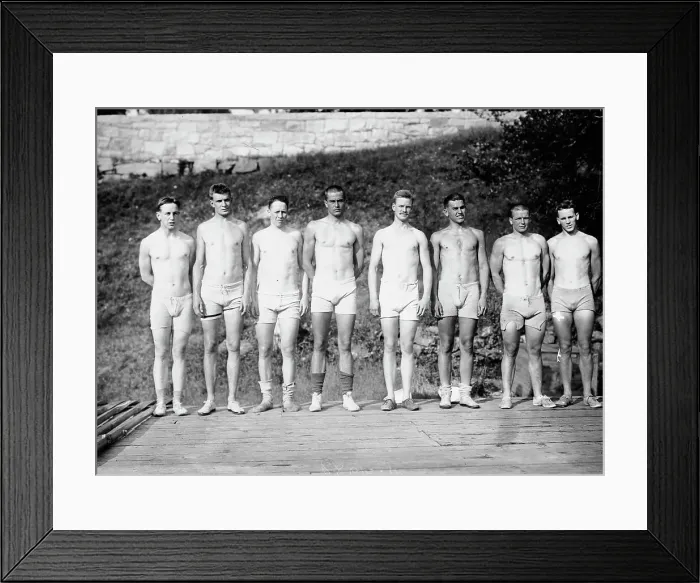 Framed Print : Yale Varsity line-up, between c1910 and c1915. Creator: Bain News Service Framed Print : Yale Varsity line-up, between c1910 and c1915. Creator: Bain News Service