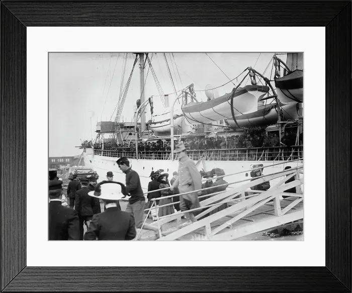 Framed Print : Marines aboard Prairie, 1911. Creator: Bain News Service Framed Print : Marines aboard Prairie, 1911. Creator: Bain News Service
