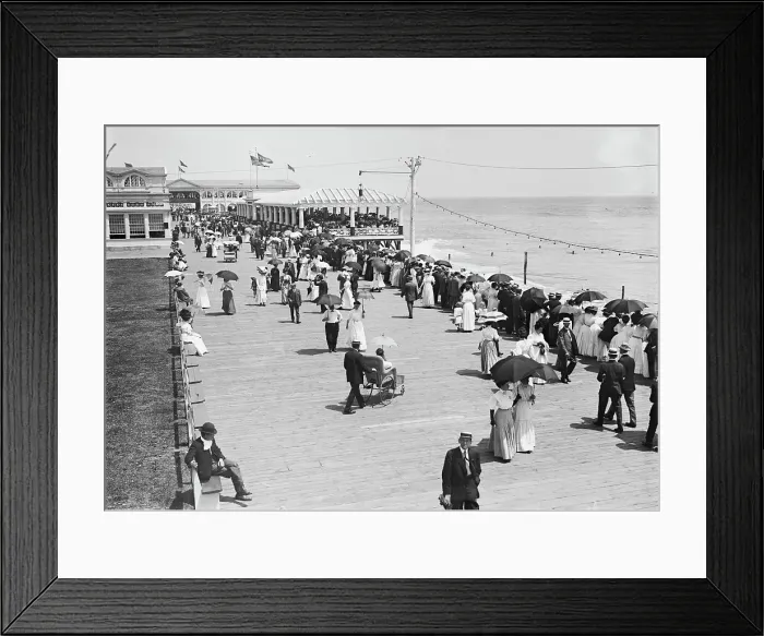 Framed Print : Asbury - Board walk & esplanade review, 1911. Creator: Bain News Service Framed Print : Asbury - Board walk & esplanade review, 1911. Creator: Bain News Service