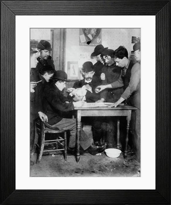 Framed Print : Raffle for goose Xmas [Christmas], 1910. Creator: Bain News Service
