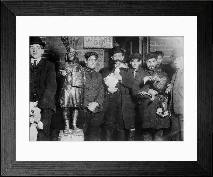 Framed Print : Taking home geese won at raffle, Xmas, 1910. Creator: Bain News Service Framed Print : Taking home geese won at raffle, Xmas, 1910. Creator: Bain News Service