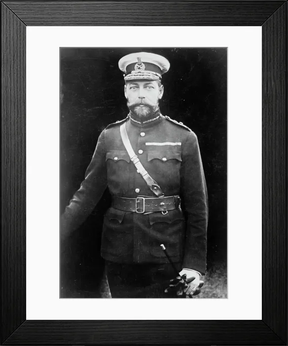 Framed Print : King George of England in uniform, Rotary Photo, 1910. Creator: Bain News Service Framed Print : King George of England in uniform, Rotary Photo, 1910. Creator: Bain News Service