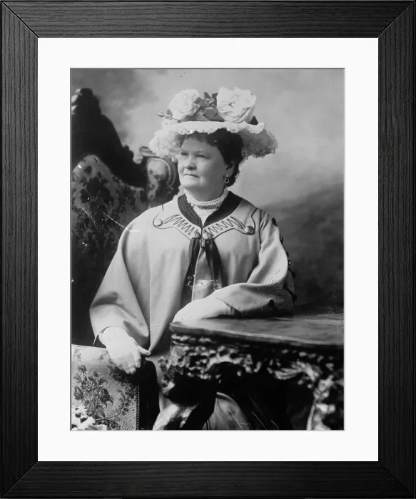 Framed Print : Mrs. Anna O. Hagsteot seated, 1910. Creator: Bain News Service Framed Print : Mrs. Anna O. Hagsteot seated, 1910. Creator: Bain News Service